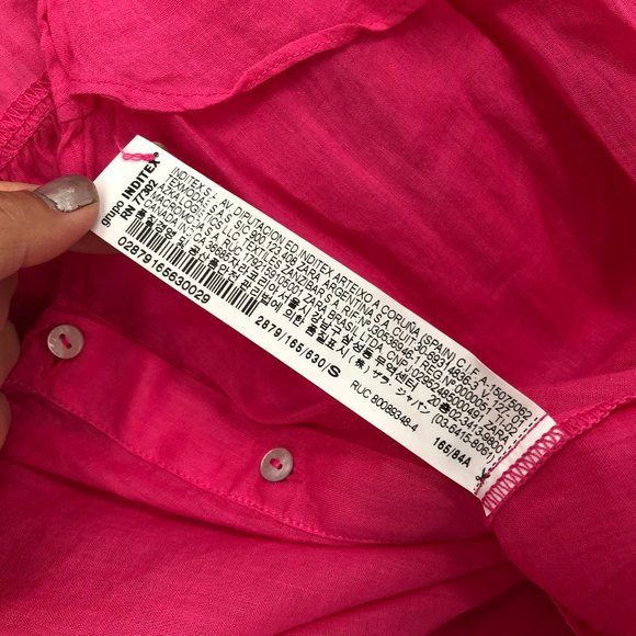 Zara Princess-like V-Neck Button Down Blouse - Picture 9 of 10